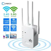 Wifi Extender Signal Repeater Four-antenna 2.4G 300Mbps 1200Mbps Wifi Amplifier Long Range Home Network Wireless Router Booster