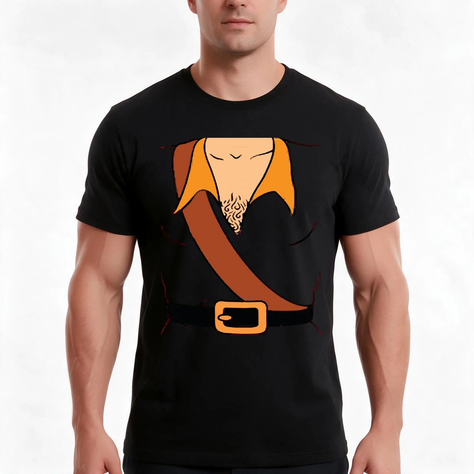 Gaston T-Shirt, Summer Casual Cotton Tee, Oversized Streetwear Tops, Vintage Graphic Print, Loose Fit Short Sleeve, 100% Cotton