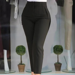 C.New S Wear hoge taille broek voor dames formele broek kantooroutfits potloodbroek mode kantoor zwarte abrikoos damesbroek