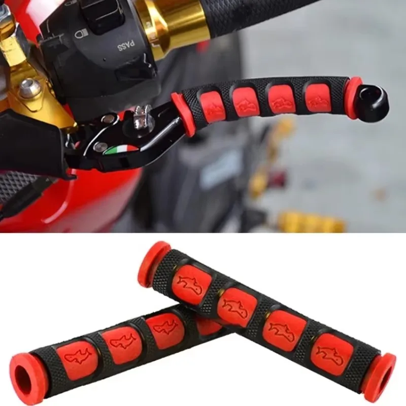 2Pcs Soft Anti-Slip Motorcycle Brake Handle Silicone Sleeve Motorbike Bicycle Protection Cover Protective Handlebar Accessories