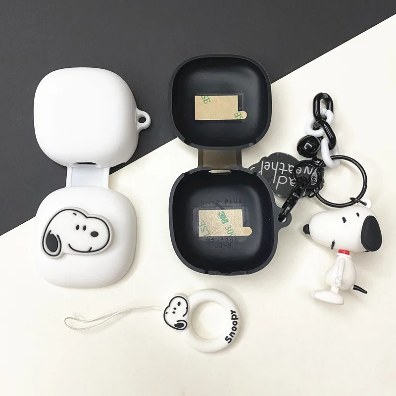 MINISO سنوبي حقيبة سماعة الاذن غطاء ل Redmi Buds 6 اللعب سيليكون سماعات لاسلكية شحن صندوق واقية قذيفة مع المفاتيح