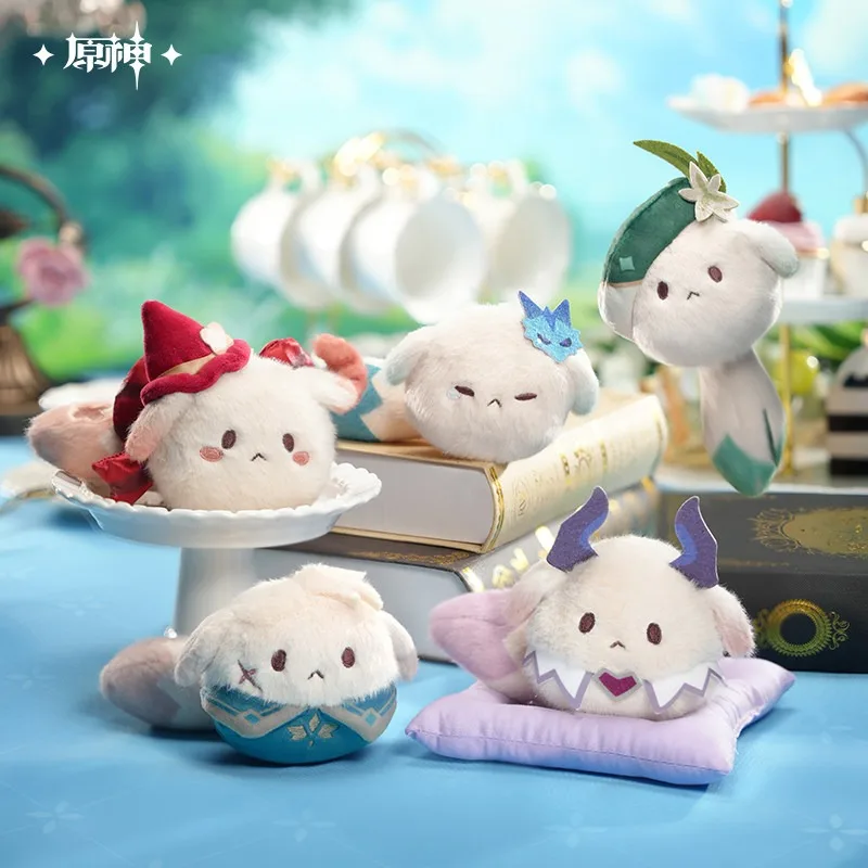 [Official]Dodoco Dolls Blind Box Game Genshin Impact Venti Durin Alice Tea Party Companion Plush Keychain Cosplay Pendant Gift