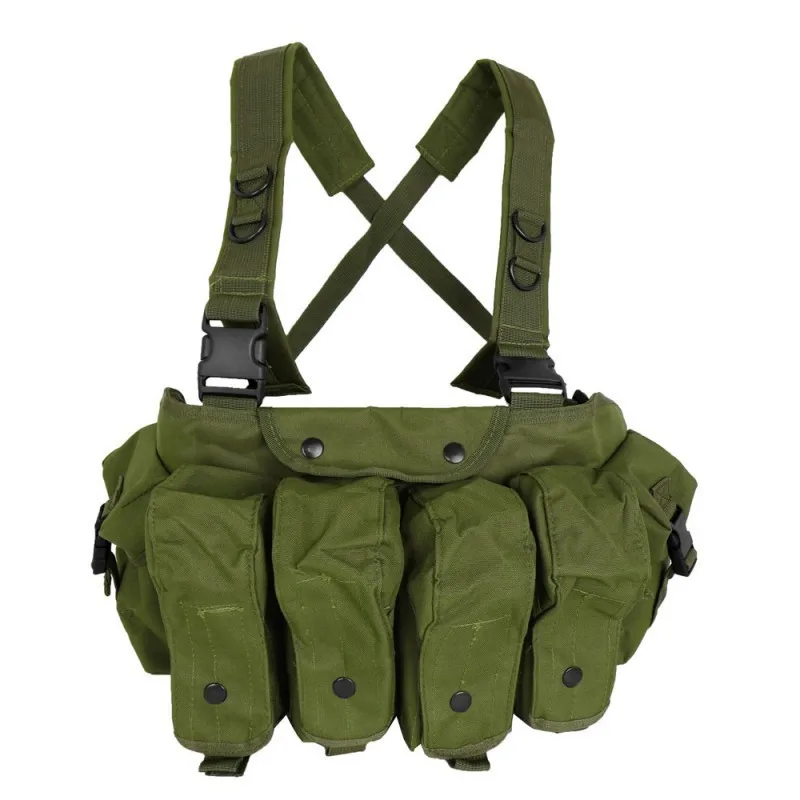 Camouflage Tactical Load Carrying Vest with Modular Pouches for Outdoor Training Hiking and Camping