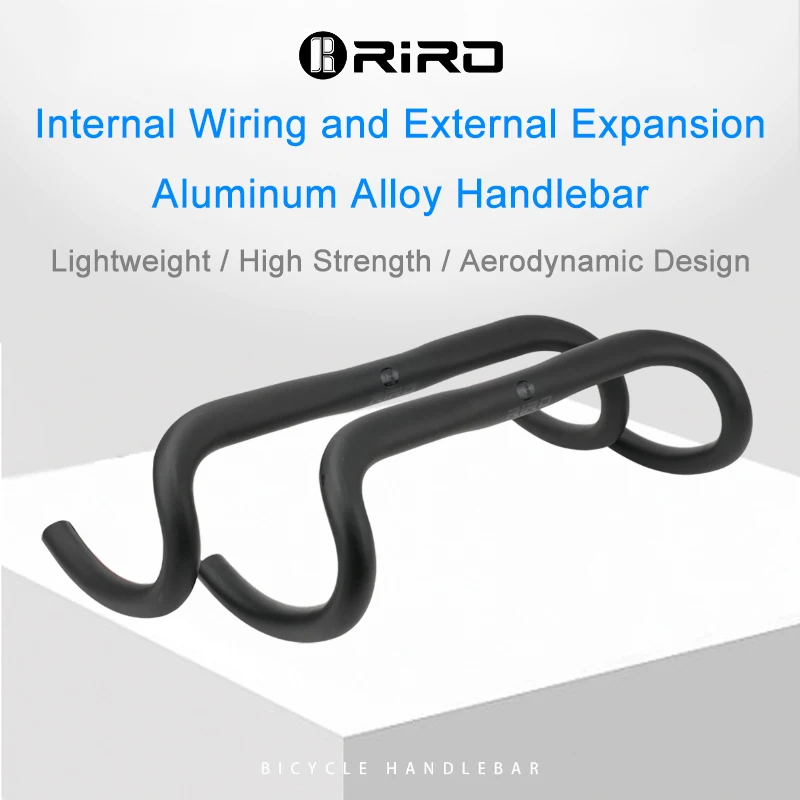 

RIRO Internal Wiring Bicycle Handlebar 31.8*400/420/440mm Road Bike Handlebar Aluminum Alloy Bicycle Handle Bar for Bike Parts