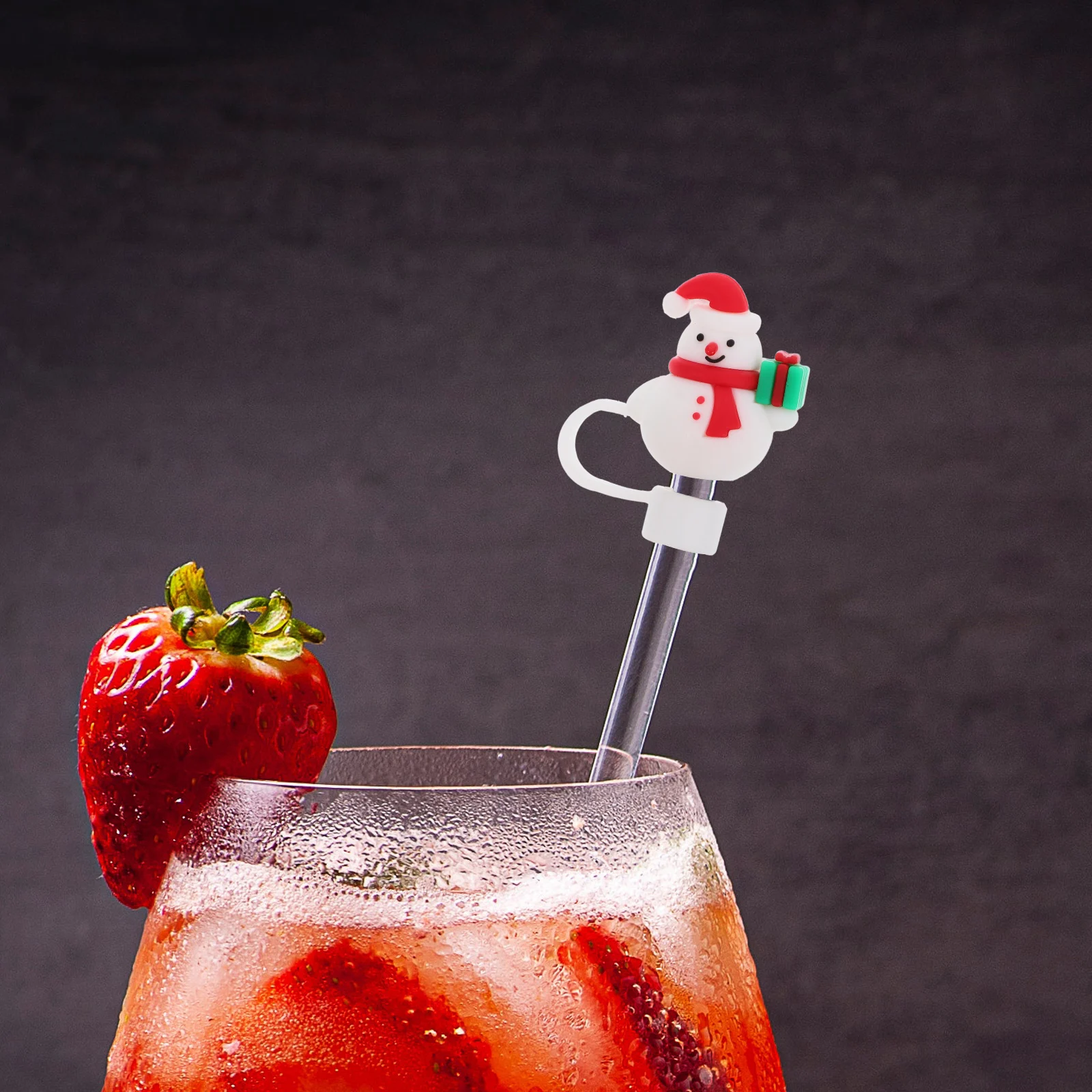 

6 Pcs Large Diameter Water Cup Straw Cap Silica Gel Drinking Christmas Toppers for Tumblers