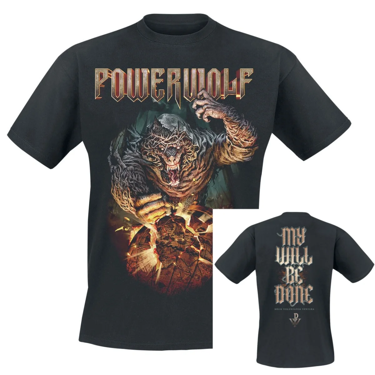 My Will Be Done Powerwolf T-Shirt Men Women Vintage Metal Rock Band Graphic Tee 100% Cotton Summer Streetwear Top