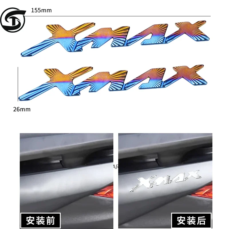 3D Motorcycle Decoration Stickers Moto Aluminium For Yamaha XMAX 125 XMAX 300 TECH MAX Emblem Badge Decals XMAX 125 300 Modified