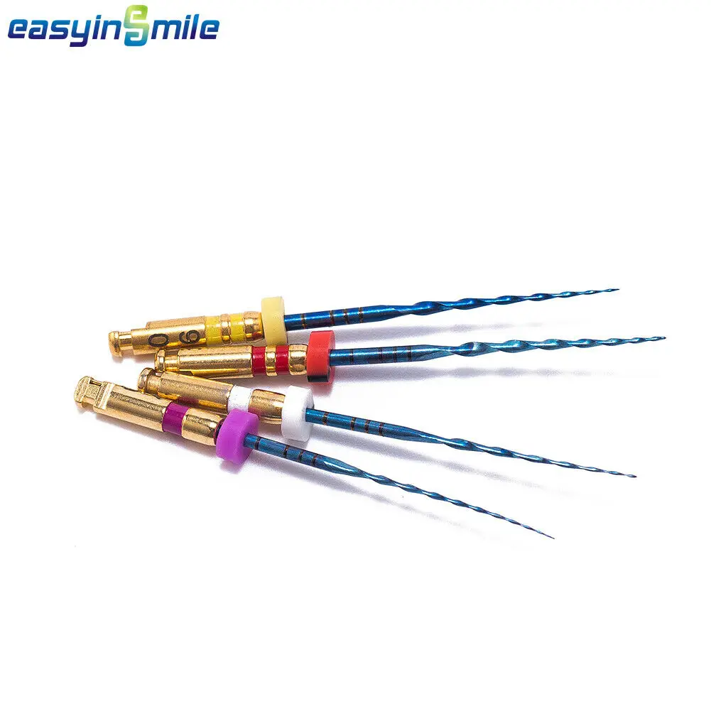 EASYINSMILE 4Pcs Dental Endo Rotary Files X-Two S Cross Section Niti Engine Use Tips 25MM For Root Canal Treat Endodontic Tool