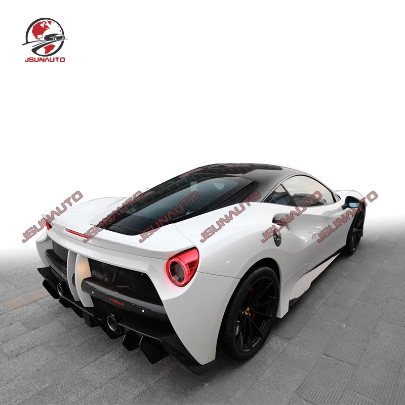 For Ferrari 488gtb Rear Spoiler Misa Style Tail Wing Rear Trunk Lip Applicable To Ferrari 488 Carbon Fiber Rear Wing