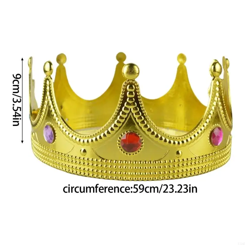 Y3ne Kids Royal King Crown Crown Princed Crown and Tiaras Queen Crown Toto Booth Accessoires