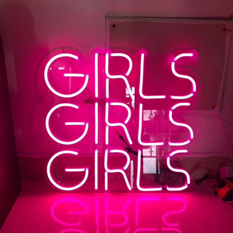 

Girls Girls Girls LED Neon Signs Art Wall Lights for Beer Bar Club Bedroom Windows Glass Hotel Pub Cafe Wedding Birthday Party