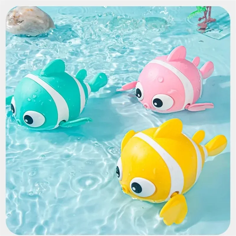 Baby-Badespielzeug, Frosch und Fisch, aufziehbares Spielzeug für Kleinkinder, Badewannenspielzeug für Babys, schwimmende Poolspiele, Schwimmbadespielzeug für Kinder