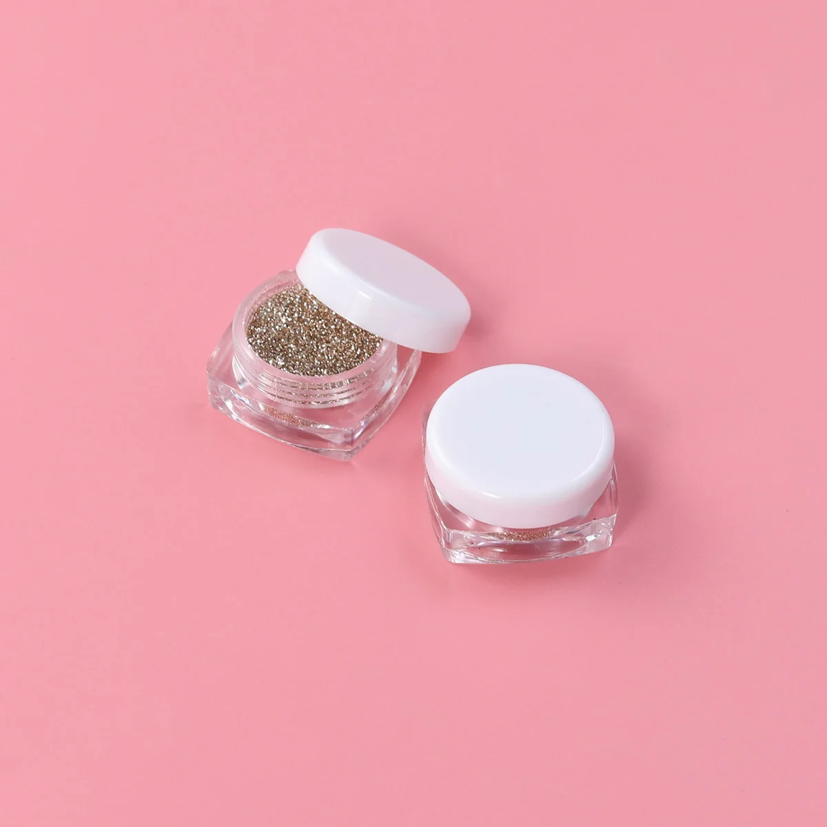 

2pcs Highlighter Powder Eyeshadow Pigment Glitter For Silky -Day Wear Lightweight Mineral Dust Perfect Gift