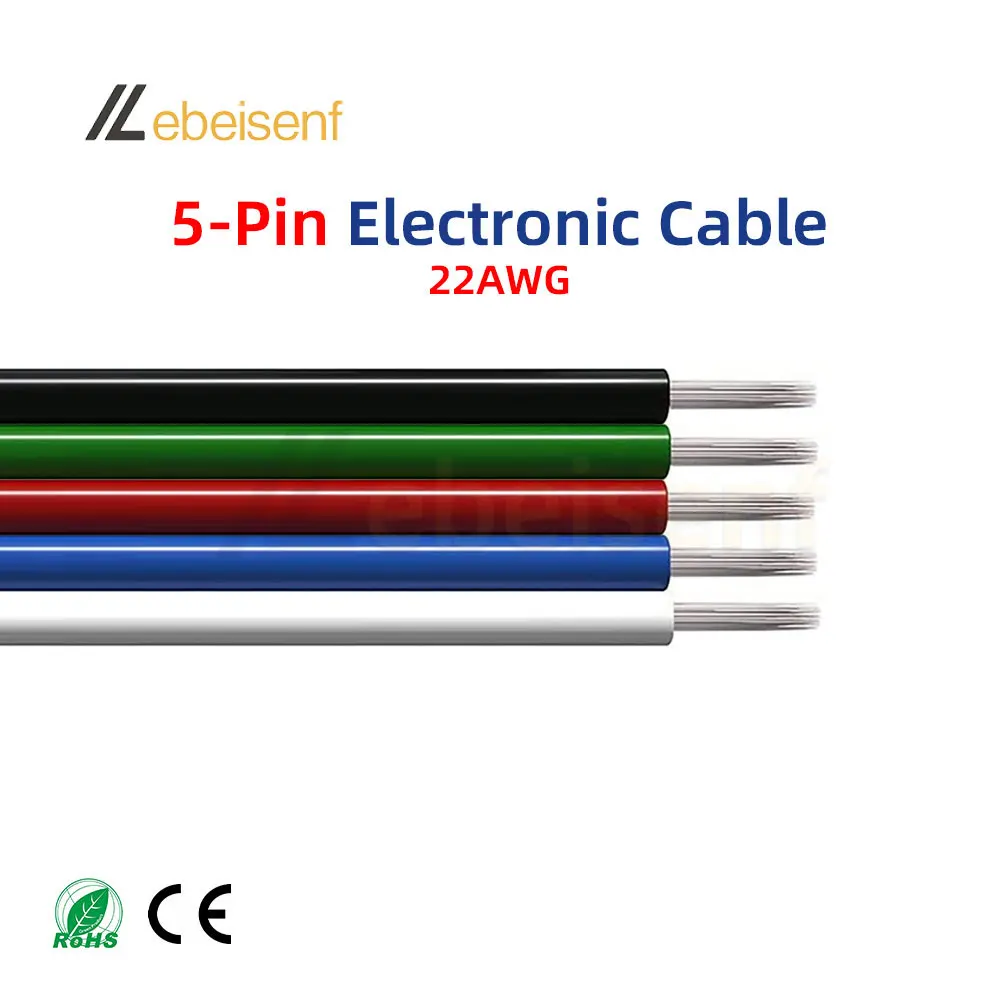 Farbiges LED Streifen Verlängerungskabel 5/10M 22AWG 2-6Pin passend für 3528 5050 RGB RGBW CCT Streifen, Verbindungskabel DIY Schrank Küche Kleiderschrank Zubehör LED Lichtleiste