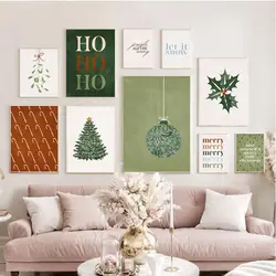 Christmas Tree Garland Holiday Wall Art Canvas Painting Nordic Posters and Prints Merry Christmas Picture Living Room Home Decor