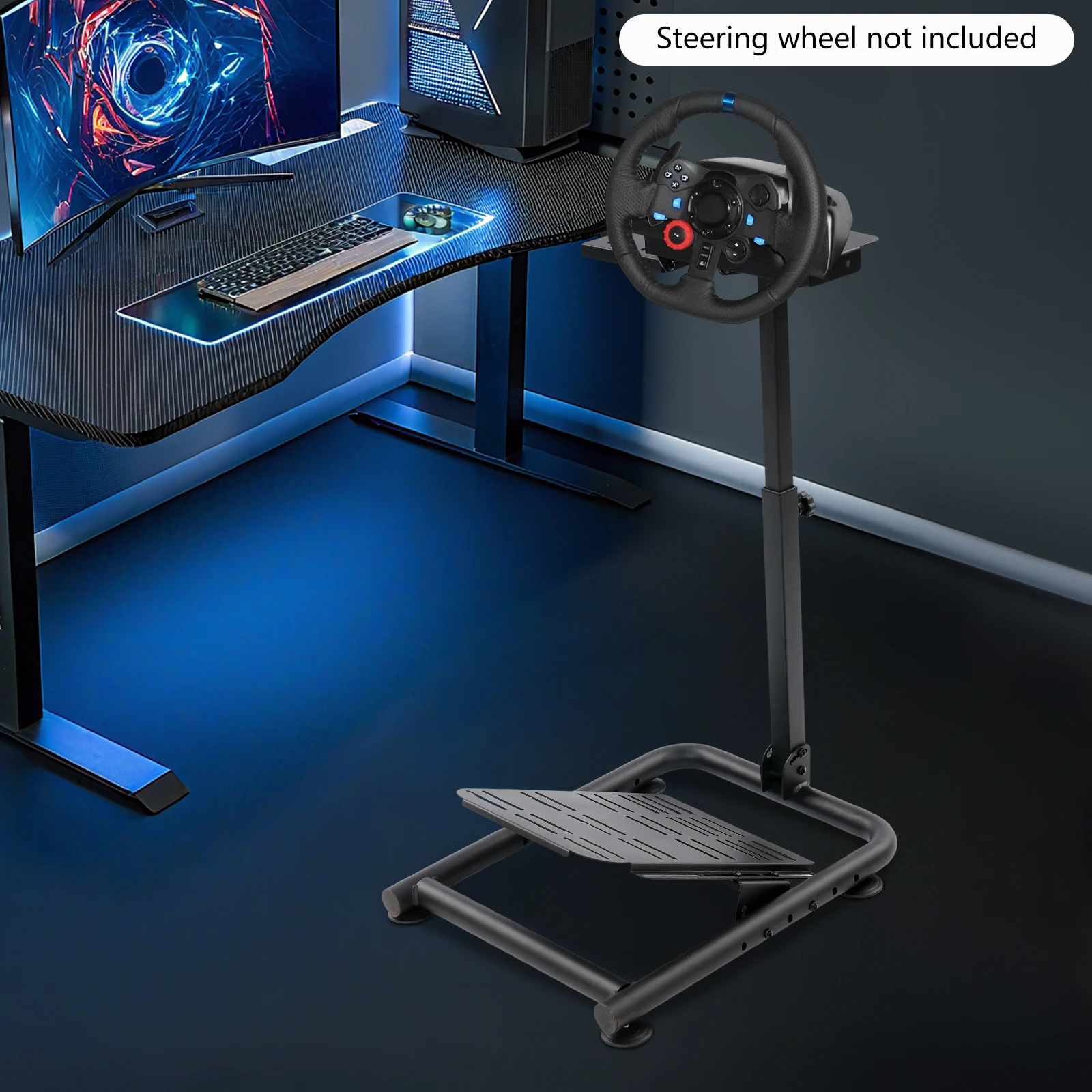 Support de volant de course noir, support de simulateur de course pliable et réglable pour salle de jeux, centre commercial d'arcade