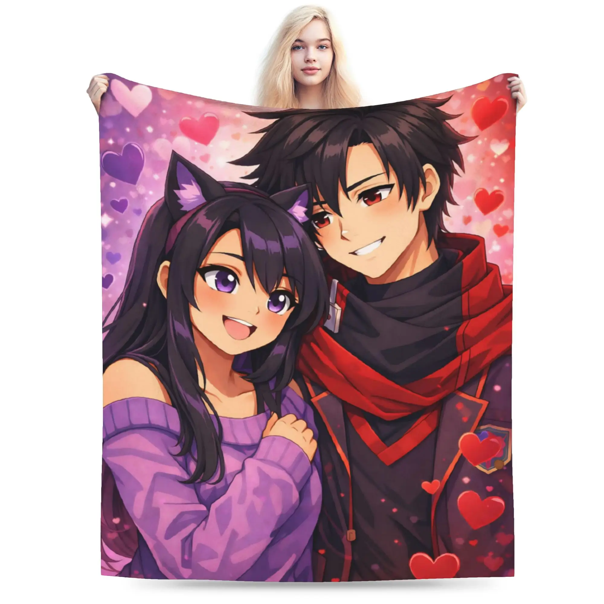 A-Aphmau Cartoon Accessories Blanket Super Soft Cozy  Throw Blankets for Living Room 50x60 Inches Multi-size Bedding Throws