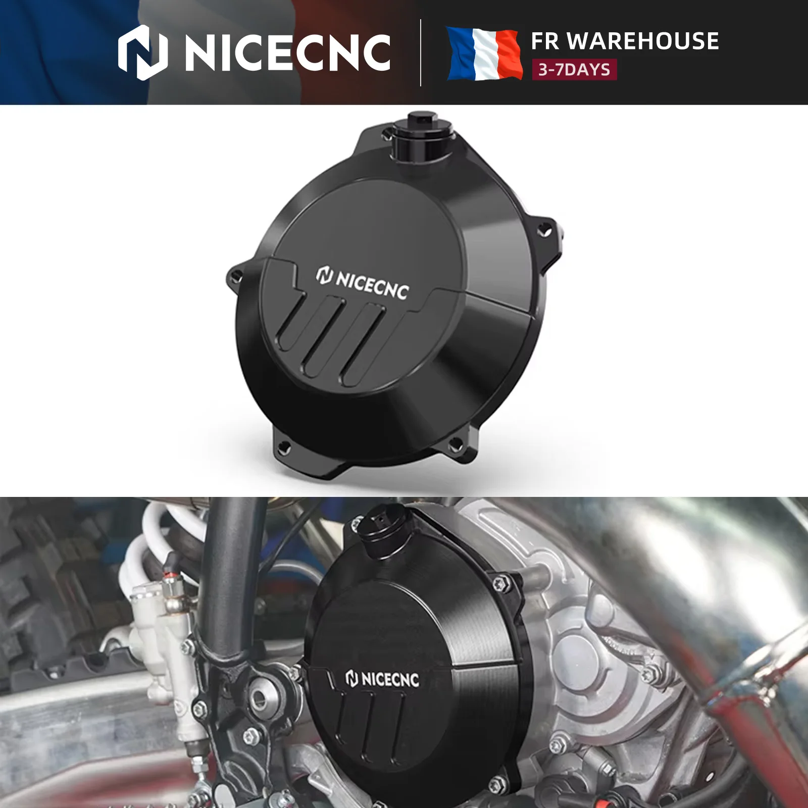 NICECNC Per KTM EXC 300 2024-2025 EXC 250 XCW 300 SXF 450 Protezione Rinforzata Coperchio Frizione Per Husqvarna TE 300 Per GasGas EC 300