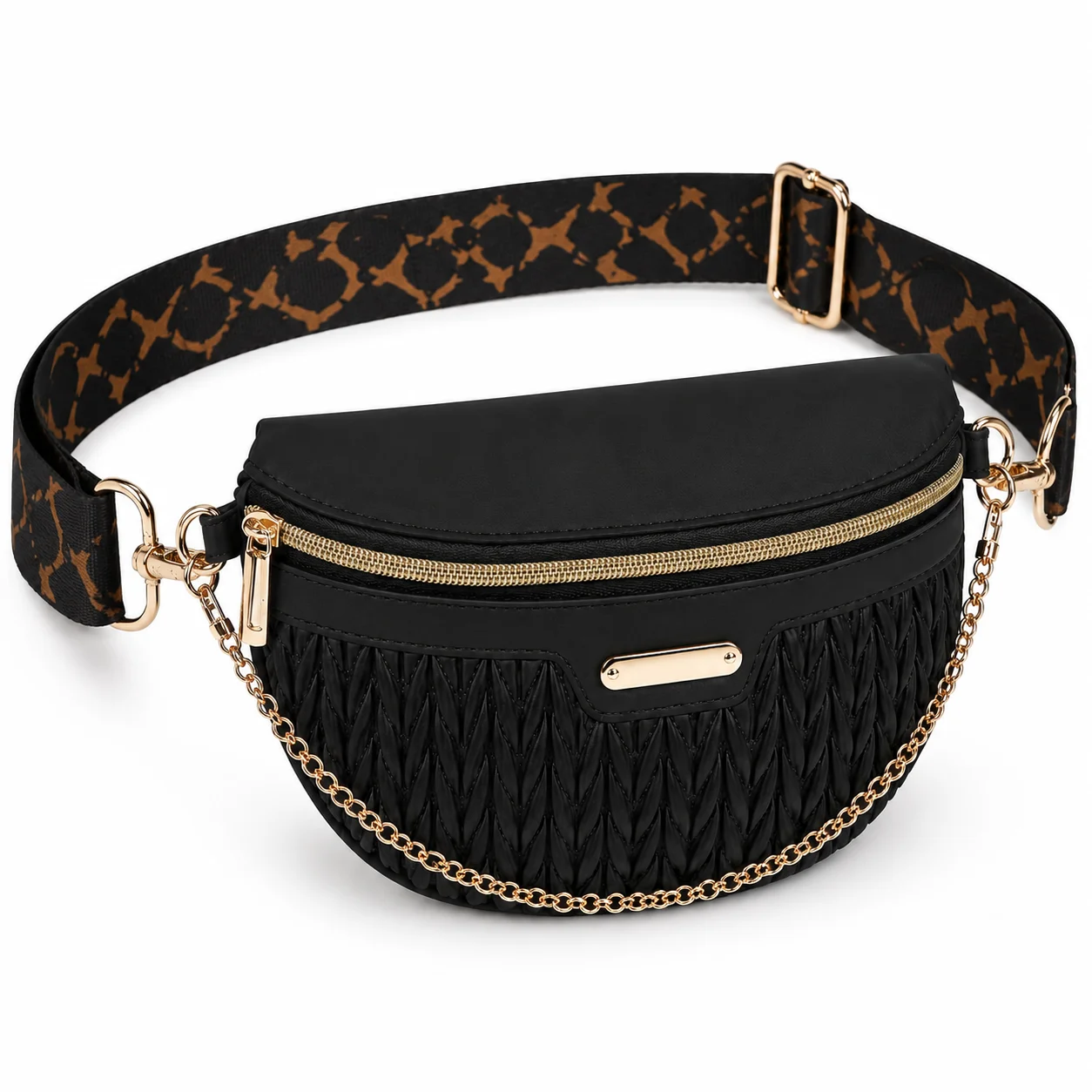 กระเป๋าคาดเอวผู้หญิงแบบควิลท์พ - Chain Crossbody Quilted บทวิจารณ์และราคา