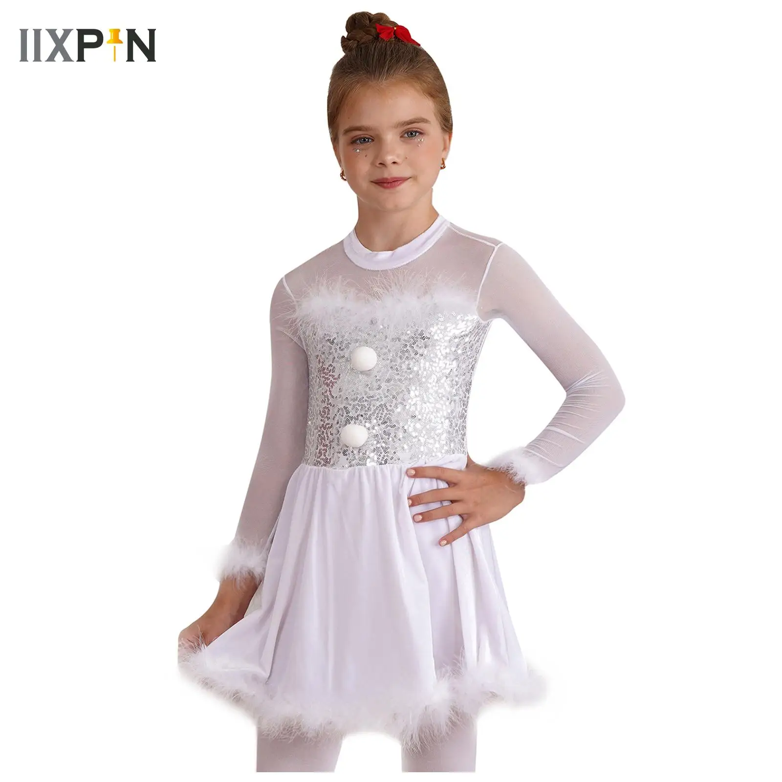 

Teenage Girls Christmas Ballet Dance Dress Candy Cane Role Play Fancy Dress Up Clothes Gymnastic Leotard Princess Tutu Dress