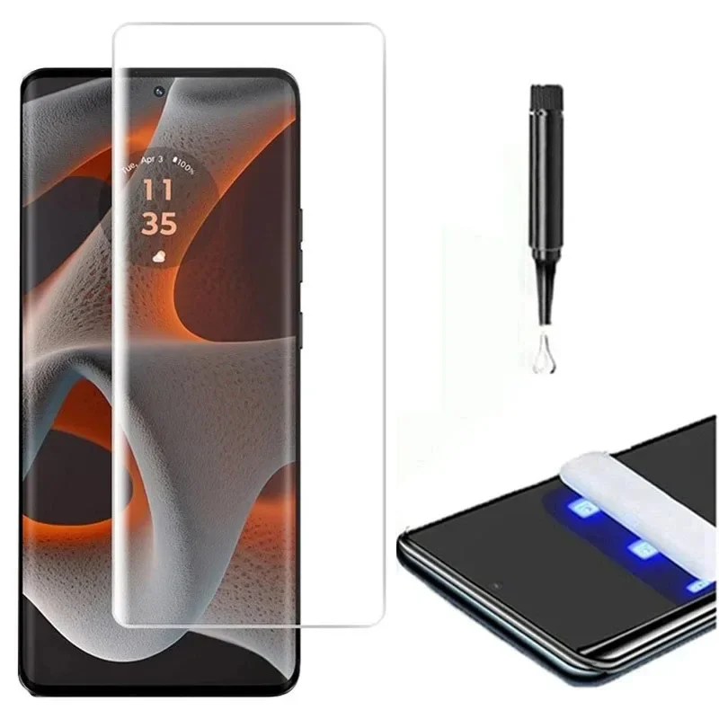 3D Curved Full Glue Tempered Glass For Motorola Moto Edge 50 Pro Screen Protector For X50 50 Ultra 50 Fusion S50 Neo UV Glass