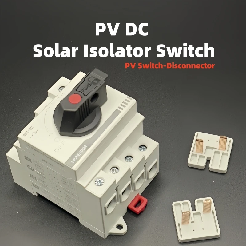 

LRAESURE DC Solar Isolator Switch PV 1000V 32A Din Rail Solar Rotating Handle Isolator Rotary Switch Disconnector For Solar