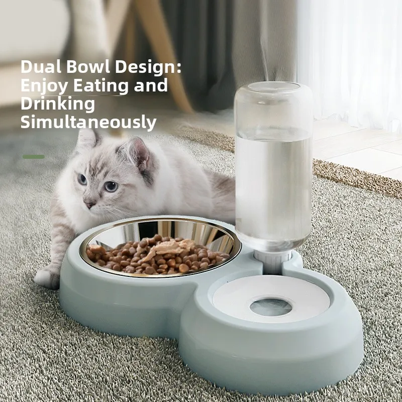 

Auatic двойная миска миска для собак противоскользящая миска для воды для домашних животных миска для еды товары для домашних животных миски для собак и универсальные