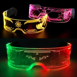 Multifunction LED Luminous Glasses Acrylic Led Party Glasses Light Up Glasses Prop For Festival KTV Bar Party Performance