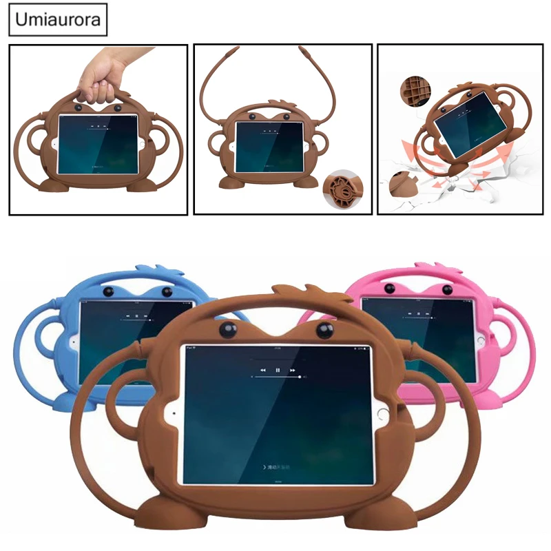 

Чехол-подставка для планшетов iPad Mini, Air 9.7, 10.2, 10-го поколения, 10.9, 11-го поколения, A16, 12-го поколения, A19 Pro 11 дюймов, M2, M3, M4, M5, детский, с мультяшным рисунком, силиконовый, Funda