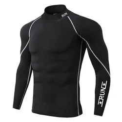 Men's Compression Shirt Gym Training Quick Dry T Shirts Fitness Sport Undershirts Running Tops Male Sports Wear