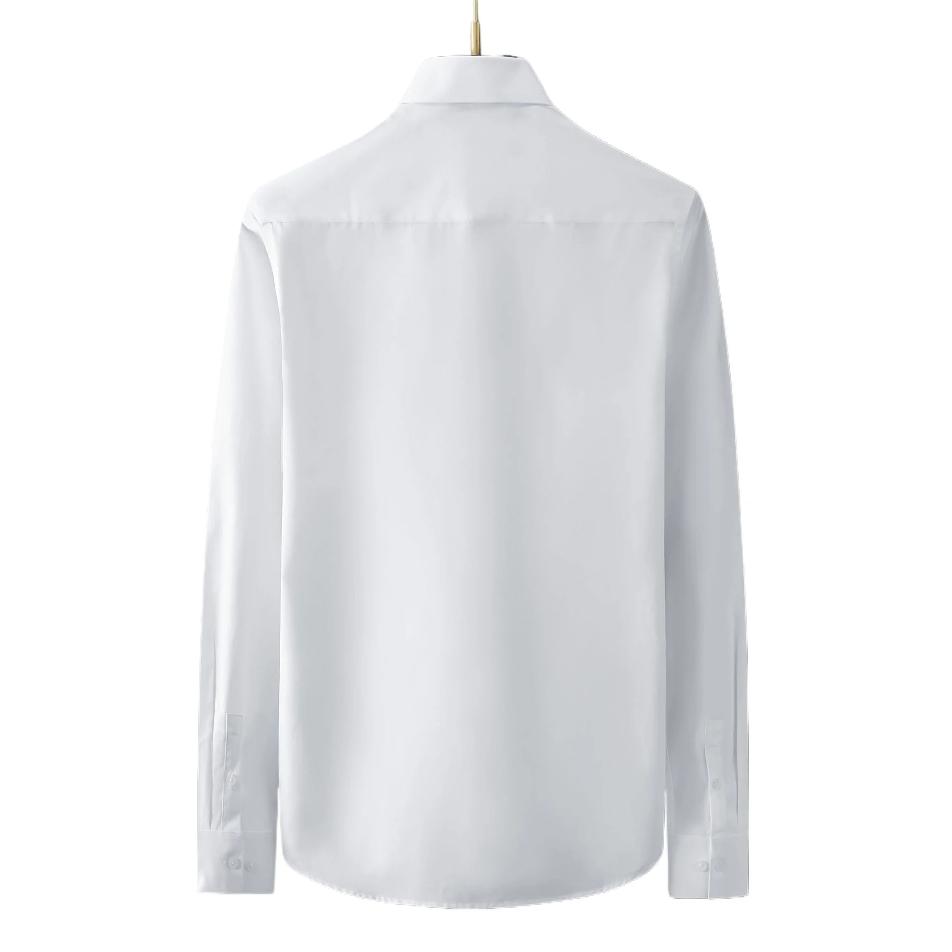 European American Embroidered Men's Shirt Long Sleeve Slim Casual Business Shirts Banquet Party Stage Performance Shirt Man Top
