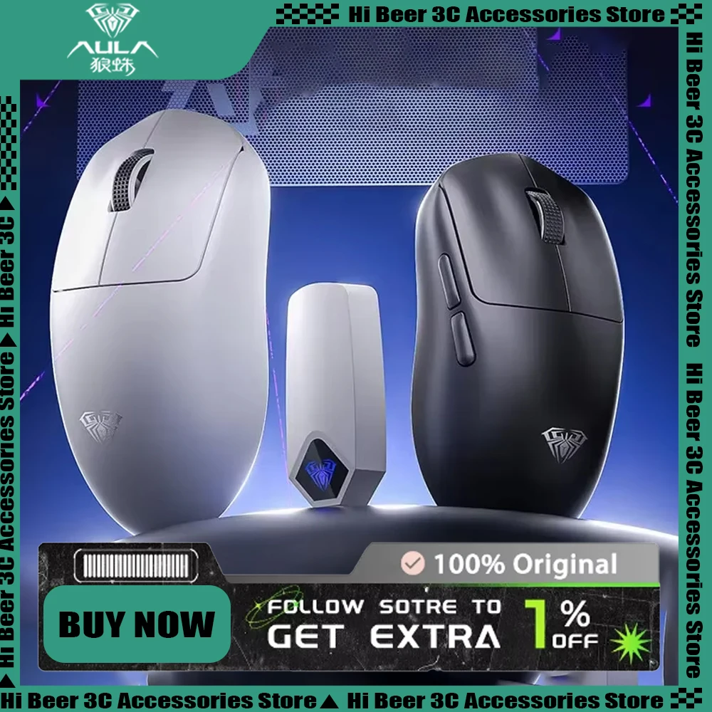 

AULA SC800 Wireless PAW3395 Mouse Long Battery Life Dual Mode E-sports Gaming Mouse Low Delay Lightweight PC Gamer Accessories