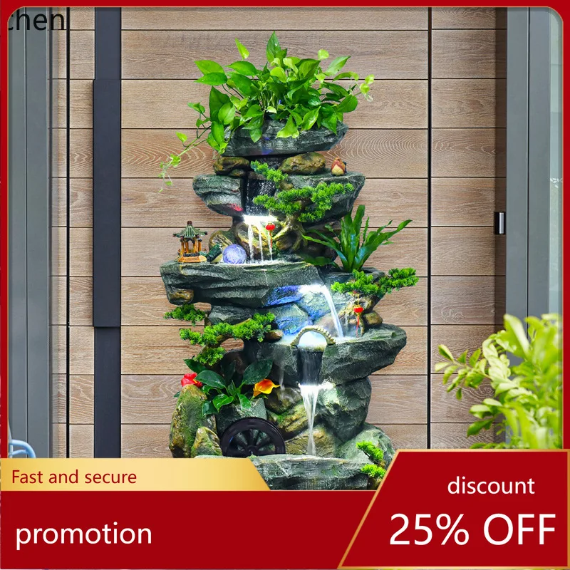 HXL Floor Fountain Water Flow Ornament for Living Room Office Humidifier Spray Water Feature
