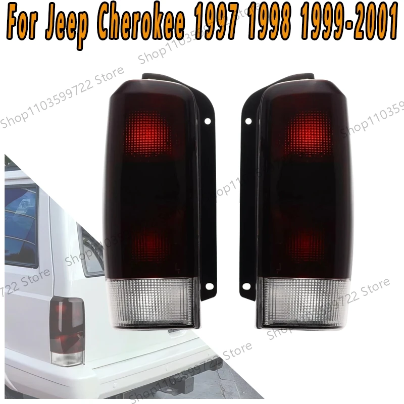 

Красный/дымчатый для Jeep Cherokee XJ 1997-2001, задний фонарь, поворотный мигающий свет, стоп-сигнал, сигнальный светильник, дальний свет без лампы