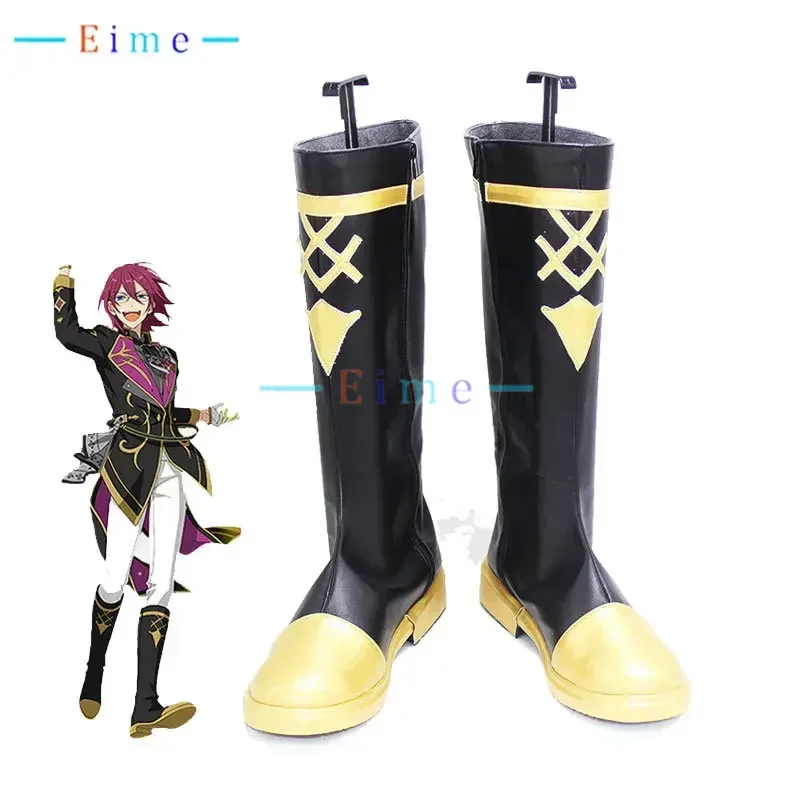 

Game Ensemble Stars Sazanami Jun Saegusa Ibara Cosplay Shoes PU Leather Shoes Halloween Carnival Boots Cosplay Prop Custom Made