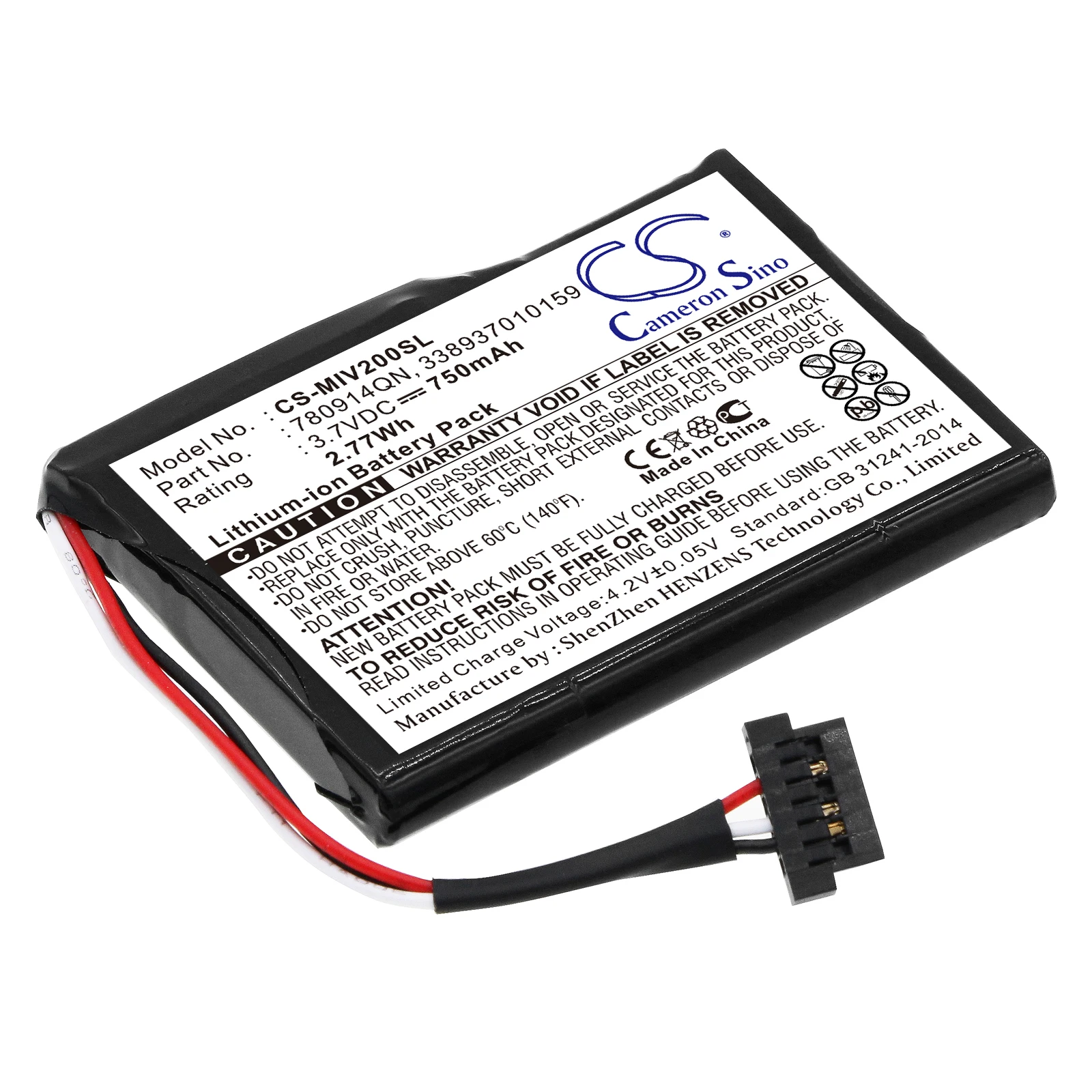 

Li-ion GPS, Navigator battery for Mitac,3.7V 750mAh,Compatible Models: Mio Moov 200,Mio Moov 200u,Mio Moov 210,Mio Moov 200e