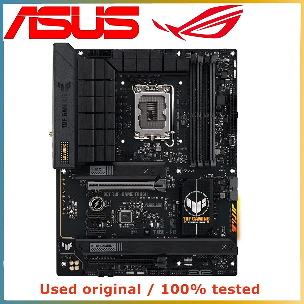 For ASUS TUF GAMING B760-PLUS WIFI D4 Motherboard DDR4 PCIe 5.0 192GB PCIe 4.0 M.2 Wi-Fi6 USB3.2 Gen2 Type-C for Desktop