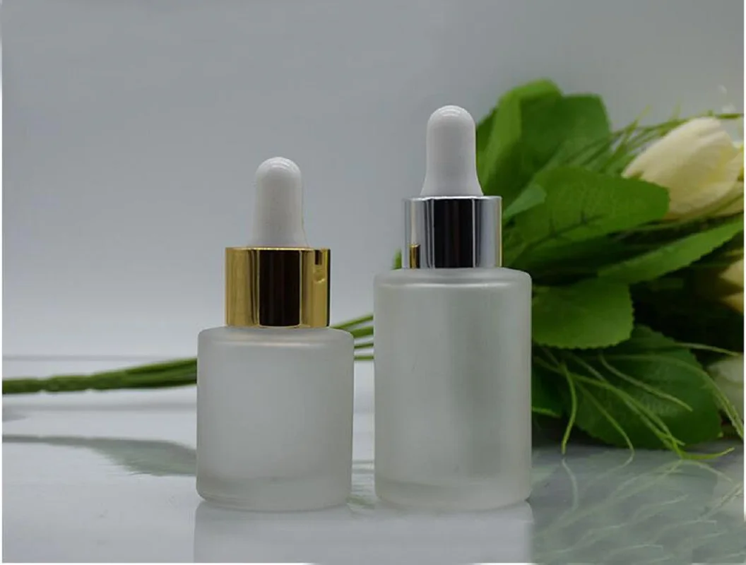 

30ml clear frosted glass dropper bottle lotion emulsion essential oil serum liquid toner toilet water skin care cosmetic packing