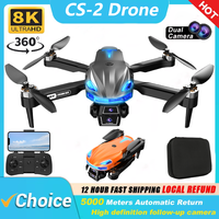 CS-2 Mini Optical Flow Localization Drones Professional 8K HD Dual Camera Aerial One Click Return Brushless Quadcopter Aircrafts