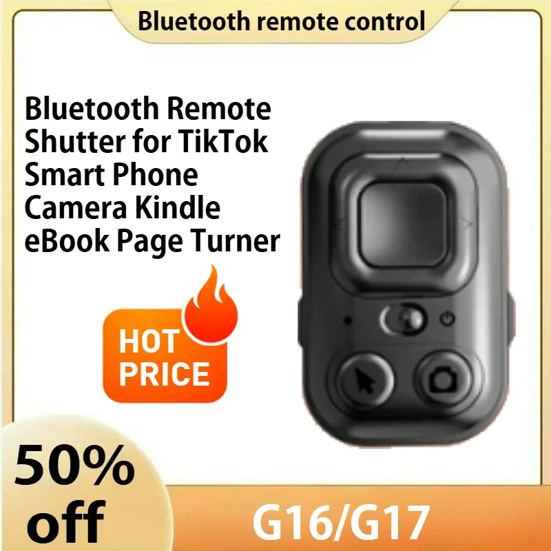 

Bluetooth Remote Shutter for TikTok Smart Phone Camera Kindle eBook Page Turner
