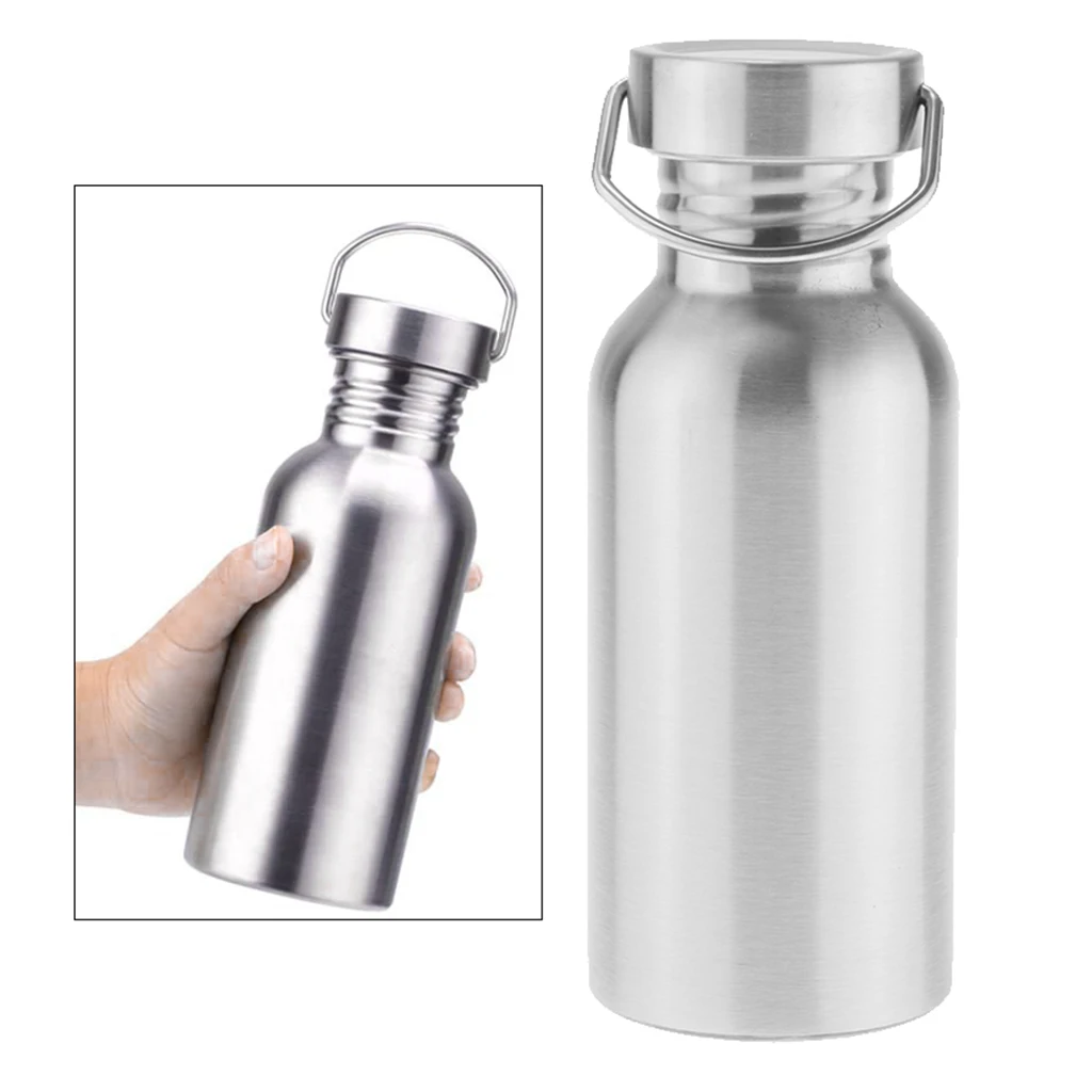 Portable Stainless Steel Sports Water Bottle Leak Proof Metal Insulated Bottle for Gym Running Hiking