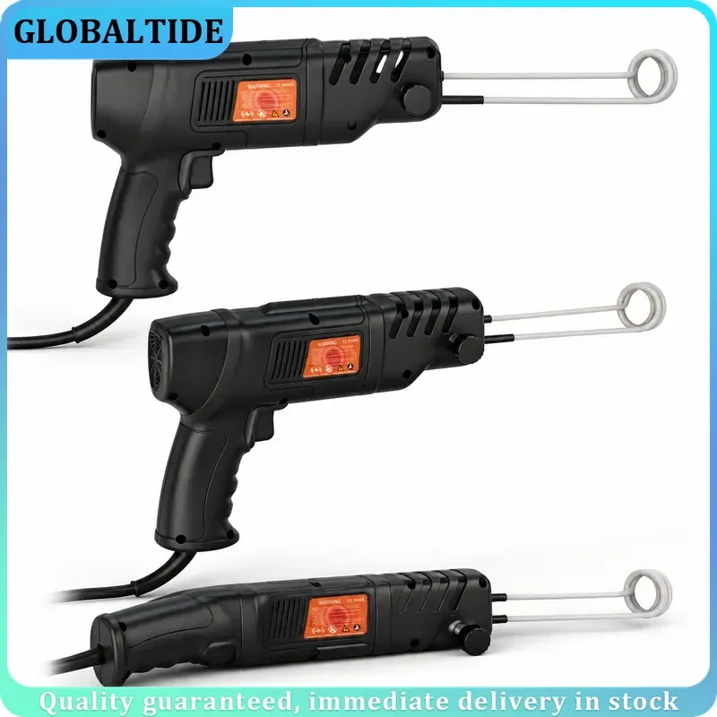 2500W Portable Magnetic Induction Heater Flameless Bolt Remover 110V 220V Car Repair Tool with 1 Coils for Rusty Nut Removal