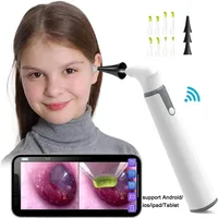 1080P Wireless Otoscope Ear Camera 3.9mm HD WiFi Ear Scope with 6 LED Lights for Kids and Adults Support Android and IPhone