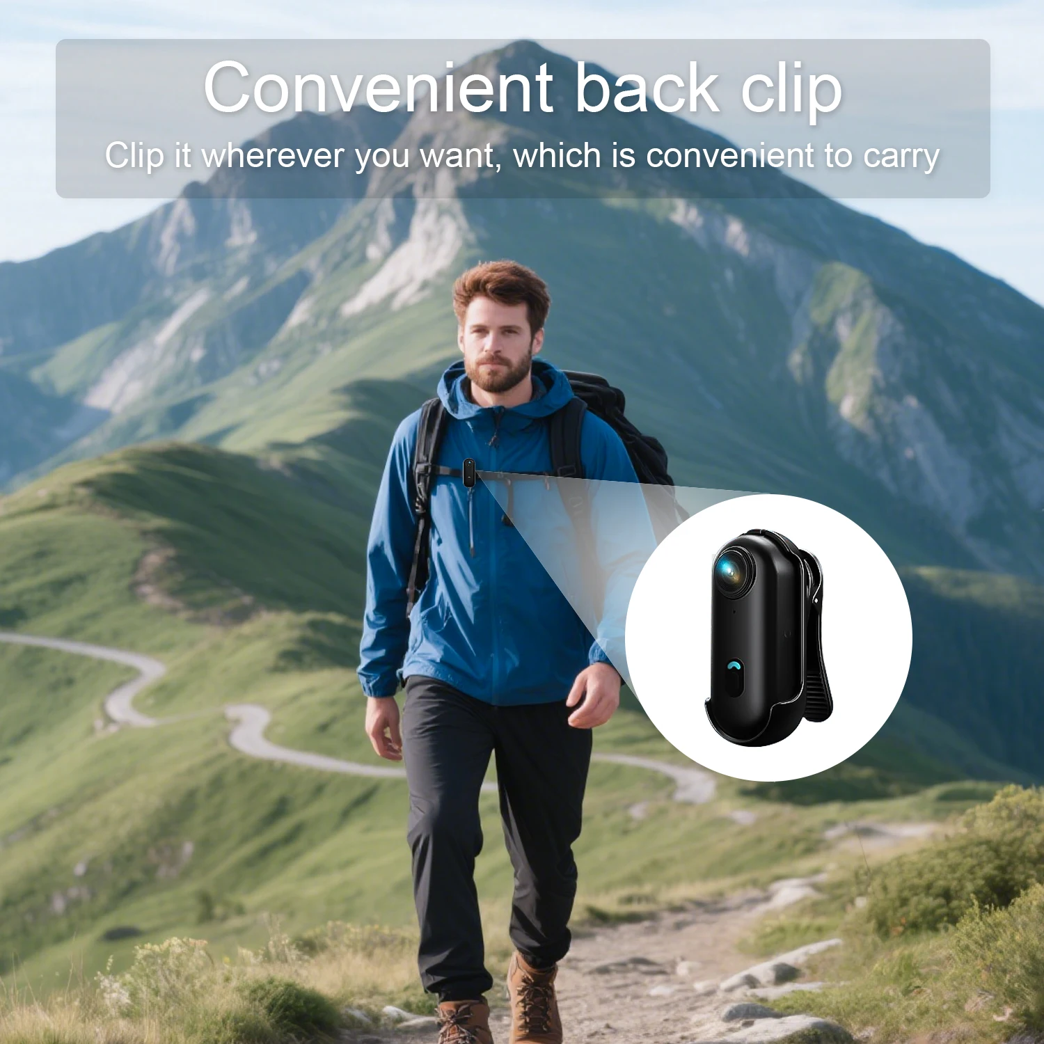 كاميرا رياضية خارجية 1080P في خوذة دراجة نارية رياضية صغيرة تصوير دراجة كاميرا الجسم وتسجيل الفيديو #2