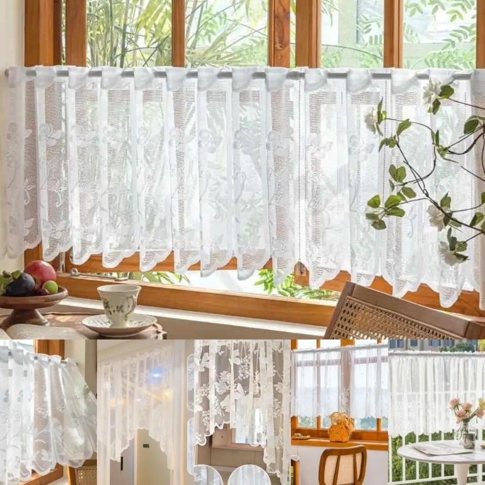 Nuevo Cortinas bohemias de tul para decoración del hogar, cortina de flores de mariposa, cortina