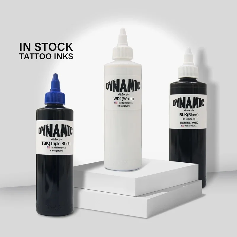 Professional Black Tattoo Ink Pigment, 8oz Large Capacity Triple Black Permanent Body Art Coloring Supply JJ5259