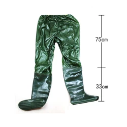 Underwater Wading Pants Waterproof Outdoor Fishing Pants Men Women Half Body Plastic Fishing Clothes Hunting Waders Trousers