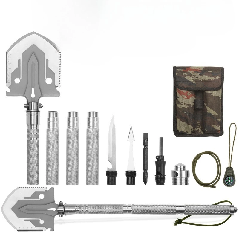 utdoor Multifunctional Folding Shovel Manganese Steel Portable Shovel Engineer Shovels Excavator Camping Survival Supplies