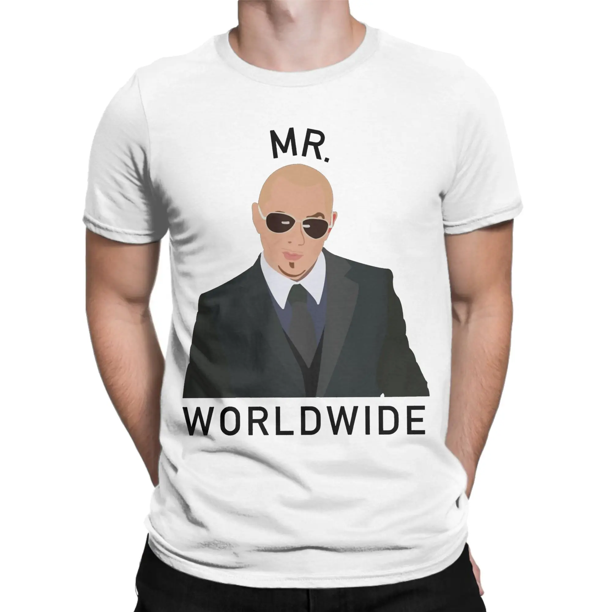 

Мужская футболка с альбомом Pitbull Mr Worldwide, одежда из чистого хлопка, креативные футболки с короткими рукавами и круглым воротником, подарок на день рождения, футболки