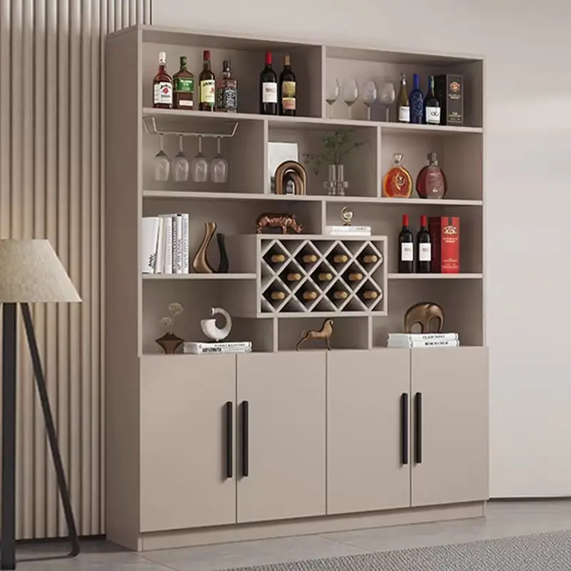 Modern simple wine cabinet against the wall Household dining side cabinet Living room entrance partition Decorative locker